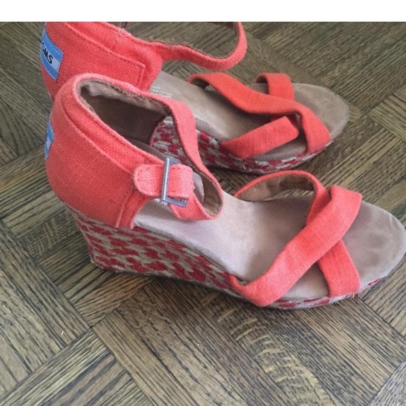 TOMS Platform Espadrille Sandal Sz 7 - Picture 2 of 5